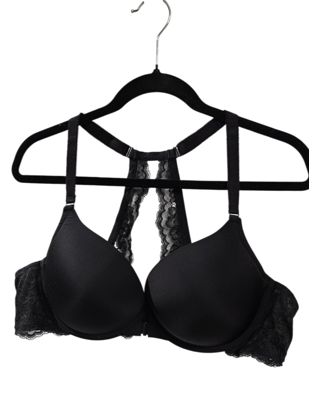 torrid Black Lace Racerback Push-Up Bra with Molded Cups